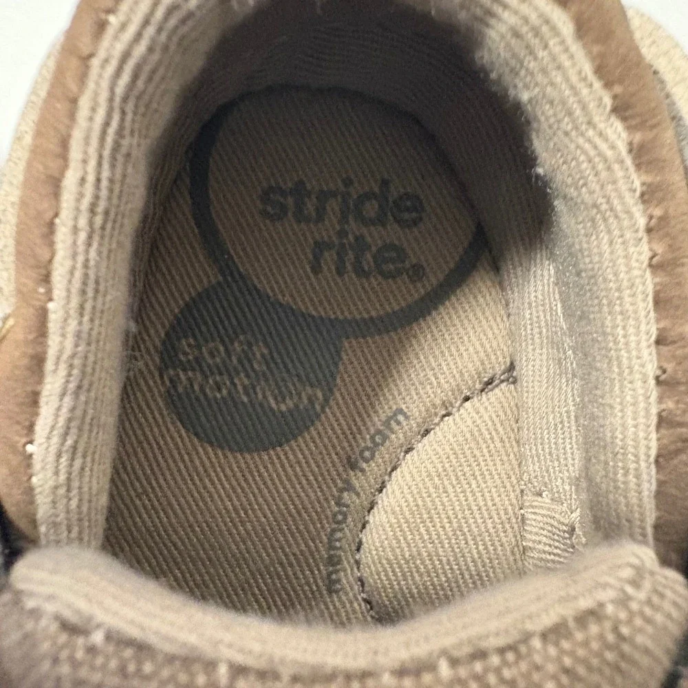 Stride Rite NEW w Box 3.5W Brown Sm Wally Loafer‎ Boat Shoes Hook & Loop